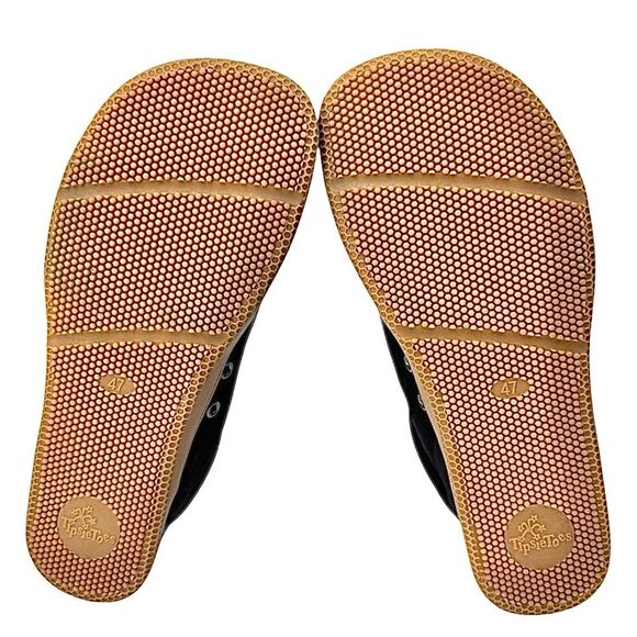 Tipsietoes Natural Cotton Black Canvas Barefoot Sneakers Sz  EU47 US 13 Wide Toe - Picture 3 of 10